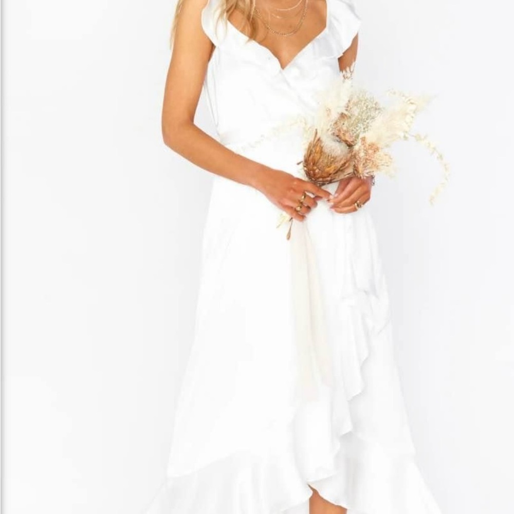 Elegant White Ruffle Dress